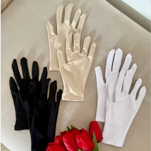 دستکش زنانه نخی سفید (بسته 10 جفتی)